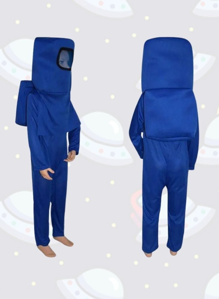 بريميم زيّ بلو من لعبة أمونغ أس للأطفال والكبار – زيّ كامل للجسم لشخصية كرتونية من اللعبة مع قناع للوجه مناسب للأزياء التنكرية - Image 3